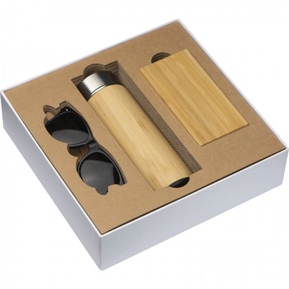 Zestaw butelka 350 ml, okulary, power bank 8000 mAh