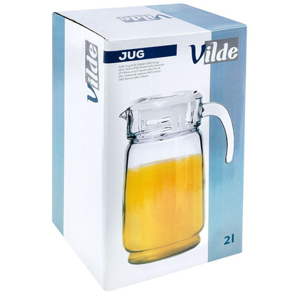 Dzbanek z pokrywką szklany 2 l