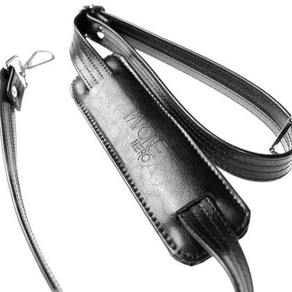 Skórzana teczka męska na laptopa ramię czarna - Pavone Nero Bolzano 2256 BL