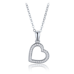 MINET Srebrny naszyjnik z sercem – matka