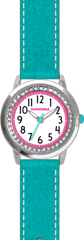 CLOCKODILE Błyszczący zegarek dziewczęcy turkusowy SPARKLE