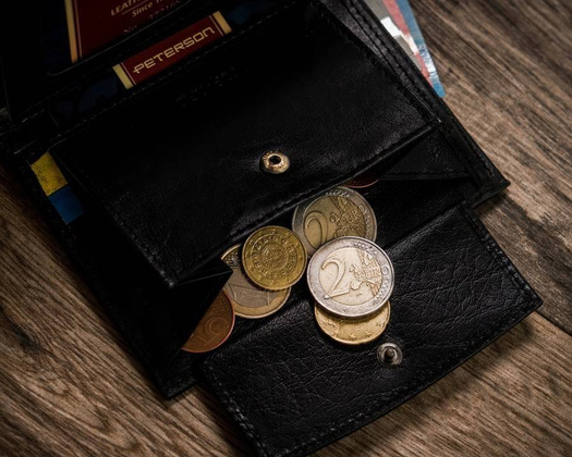 Skórzany portfel męski bez zapięcia z systemem rfid