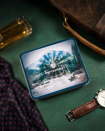 Skorzany portfel meski zapinany na zatrzask