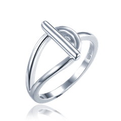 MINET Asymetryczny pierścien srebrny wielkość 16