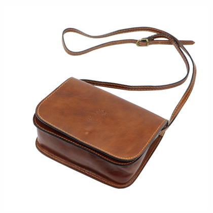 Torebka damska skórzana KEMER 43 Ciemny brąz