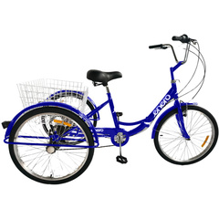 ROWER 3-KOŁOWY SKŁADANY 24 GRANATOWY SHIMANO 6-BIEGOWY