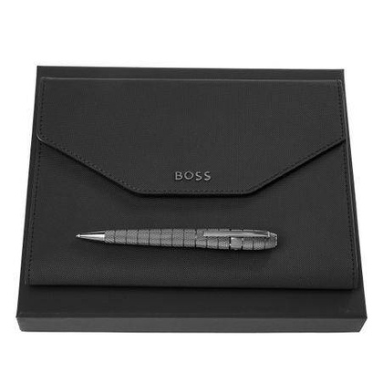 Zestaw upominkowy Hugo Boss teczka i długopis - HDM414A + HSH4984D