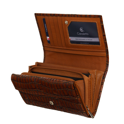 Portfel skórzany damski Canaletto croco PD1634s299 RFID