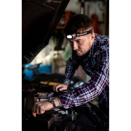 Latarka na głowę ze światłem COB