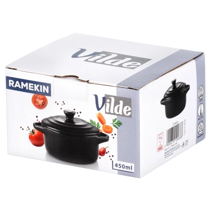 Miseczka do zapiekania porcelanowa z pokrywką 450 ml