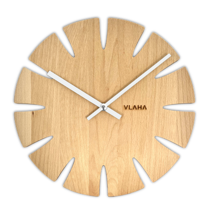VLAHA Naturalny zegar bukowy wykonany w Czechach ⌀32,5cm