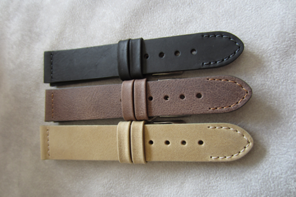 LAVVU Czarny szyty pasek RETRO z luksusowej skóry Top Grain - 20