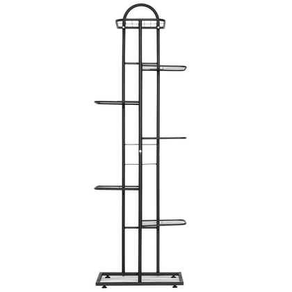 Kwietnik 7-poziomowy na doniczki metalowy czarny 138 cm