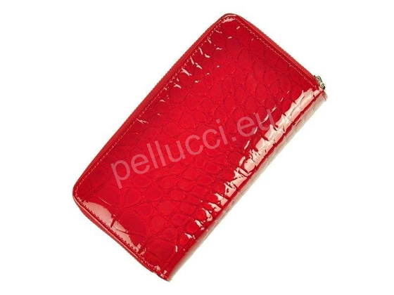 Portfel damski skórzany PELLUCCI BC-116 Jagoda