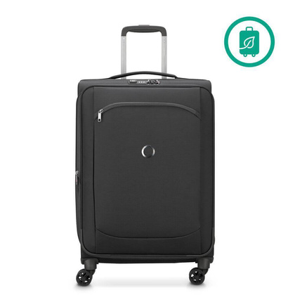 Delsey Montmartre Air 2.0 średnia czarna walizka na kółkach 68 cm