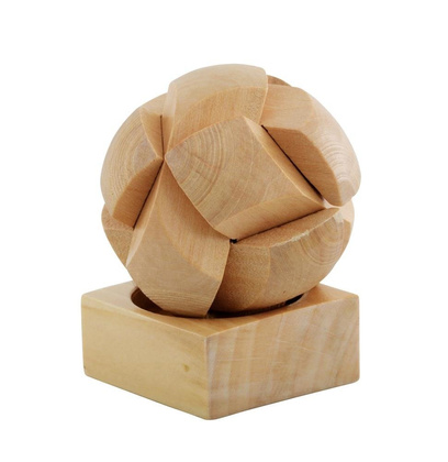 Puzzle w kształcie piłki ROUND DEXTERITY, brązowy