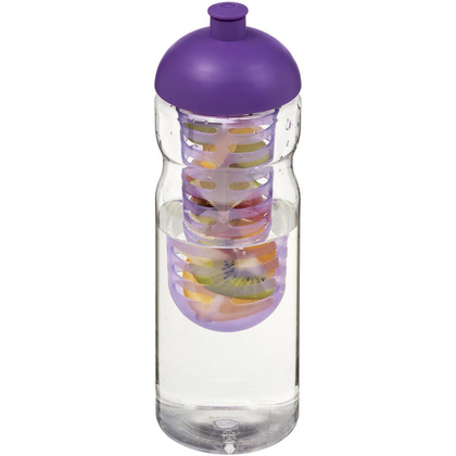 Bidon H2O Base® z wypukłym wieczkiem o pojemności 650 ml z możliwością przyrządzania wody smakowej