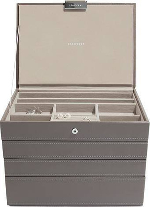 Szkatułka na biżuterię Stackers poczwórna classic brązowa