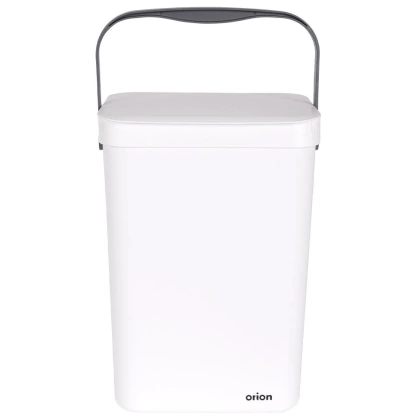 Kosz na śmieci odpady zawieszany na drzwi drzwiczki do szafki zawieszenia biały 10 l