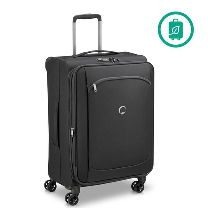 Delsey Montmartre Air 2.0 średnia czarna walizka na kółkach 68 cm