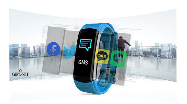 Smartband Giewont GW200-7 + Dodatkowy pasek jasnoniebieski