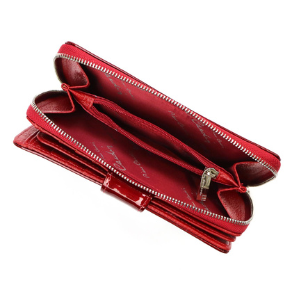 Duży skórzany portfel damski Pierre Cardin