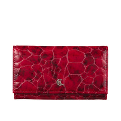 Duży czerwony portfel damski Canaletto ze skóry licowej z RFID – elegancja i bezpieczeństwo PD1602s90 RFID