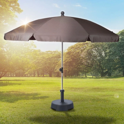 Parasol plażowy ogrodowy łamany regulowany brązowy 176 cm