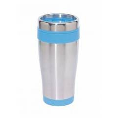 Kubek termiczny LUNGO 56-0304129 Srebrno Niebieski