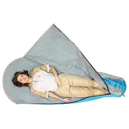 ŚPIWÓR TURYSTYCZNY TRAVELER 210X80/50CM  BŁĘKITNO SZARY ENERO CAMP