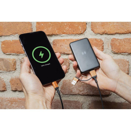 Power bank 5000 mAh, ładowarka bezprzewodowa 5W