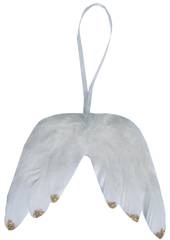 Zawieszka skrzydła z piórkami białe