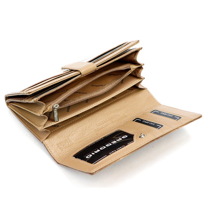 Duży portfel damski skórzany PELLUCCI FF-102 Brązowy