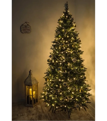 Choinka sztuczna PE01 220 cm zielona z metalowym stojakiem  jasnozielona silikonowa