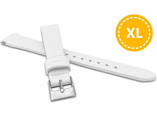 MINET XL Biały pasek z luksusowej skóry Top Grain - 16 - XL
