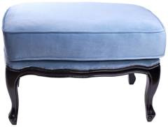 Puf z drewna brzozowego z aksamitnym obiciem*