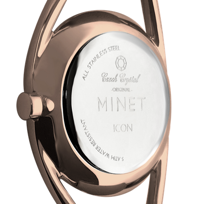 MINET Różowy damski zegarek ROSE GOLD MESH