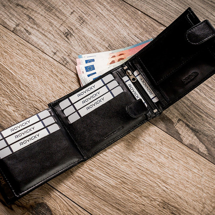 Elegancki portfel męski z systemem antyskimmingowym rfid protect