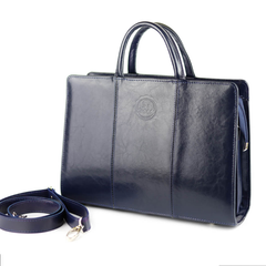 511 Damski skórzany kuferek duży - granat KEMER