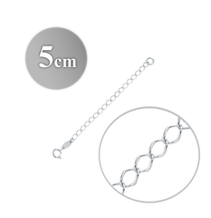 MINET Złoty łańcuszek do przedłużania naszyjników z białego złota Au 585/1000 0,40g