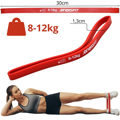 GUMA TAŚMA DO ĆWICZEŃ FITNESS CROSSFIT MINI BAND 8-12KG ENERO FIT