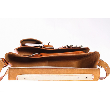 TECZKA SKÓRZANA 3W1 KEMER VOOC Vintage  P13 BRĄZOWA