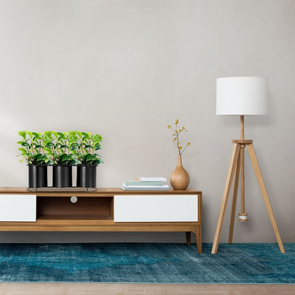 Kwietnik na 3 rośliny metalowy czarny potrójny stojak doniczka osłonka na stojaku loft