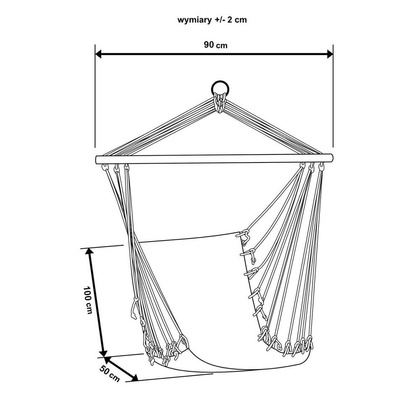 Hamak fotel brazylijski 100 x 50 cm Natura Tropic Jungle Royokamp