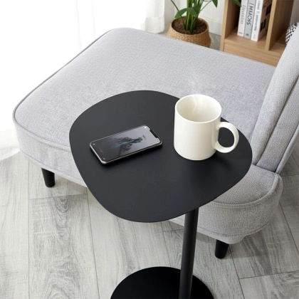 Stolik kawowy metalowy czarny 35x25x53 cm