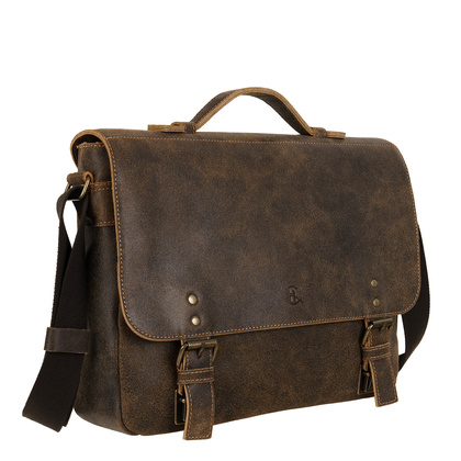 Torba męska Canaletto vintage brązowa skóra naturalna 14 cali TM258s235