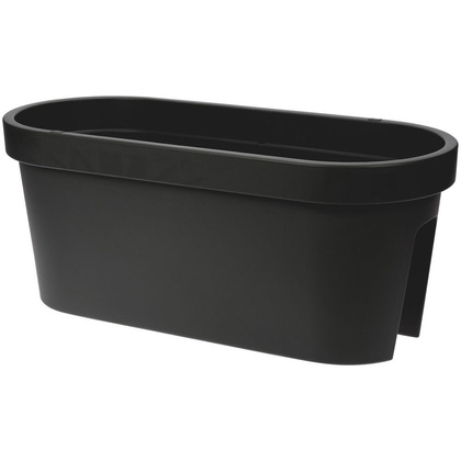 Doniczka na balustradę / skrzynka na rośliny zawieszana balkonowa czarna 59 cm