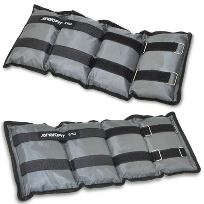 OBCIĄŻENIE NA PRZEGUBY SZARE 12KG (2x6KG) ENERO FIT