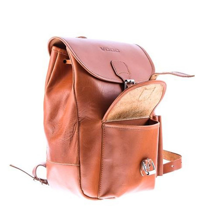 Modny plecak skórzany KEMER VOOC Vintage P1 brąz