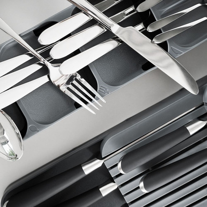 Organizer wkład do szuflady na sztućce szary 39x11,5x5,5 cm